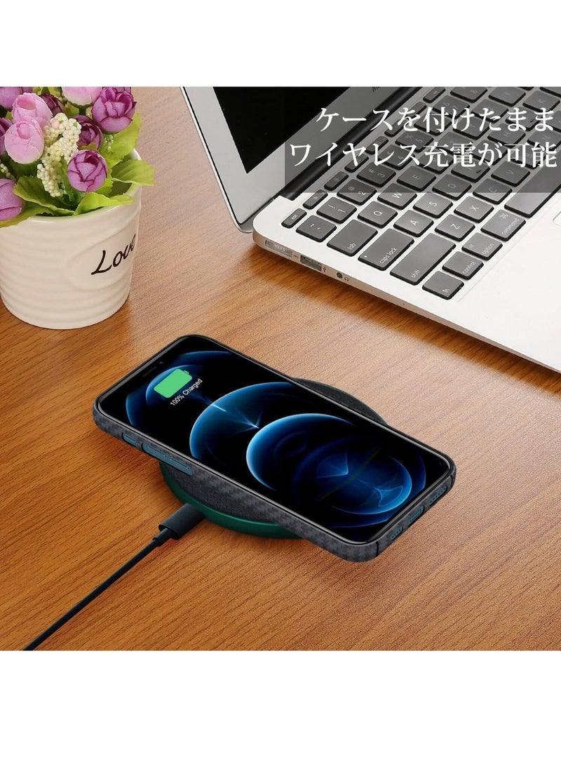 Raxoom iPhone 13 Pro Max, Soft Silicon, Carbon Fiber Design, Strong grip with Camera Lens Protection - Image 3
