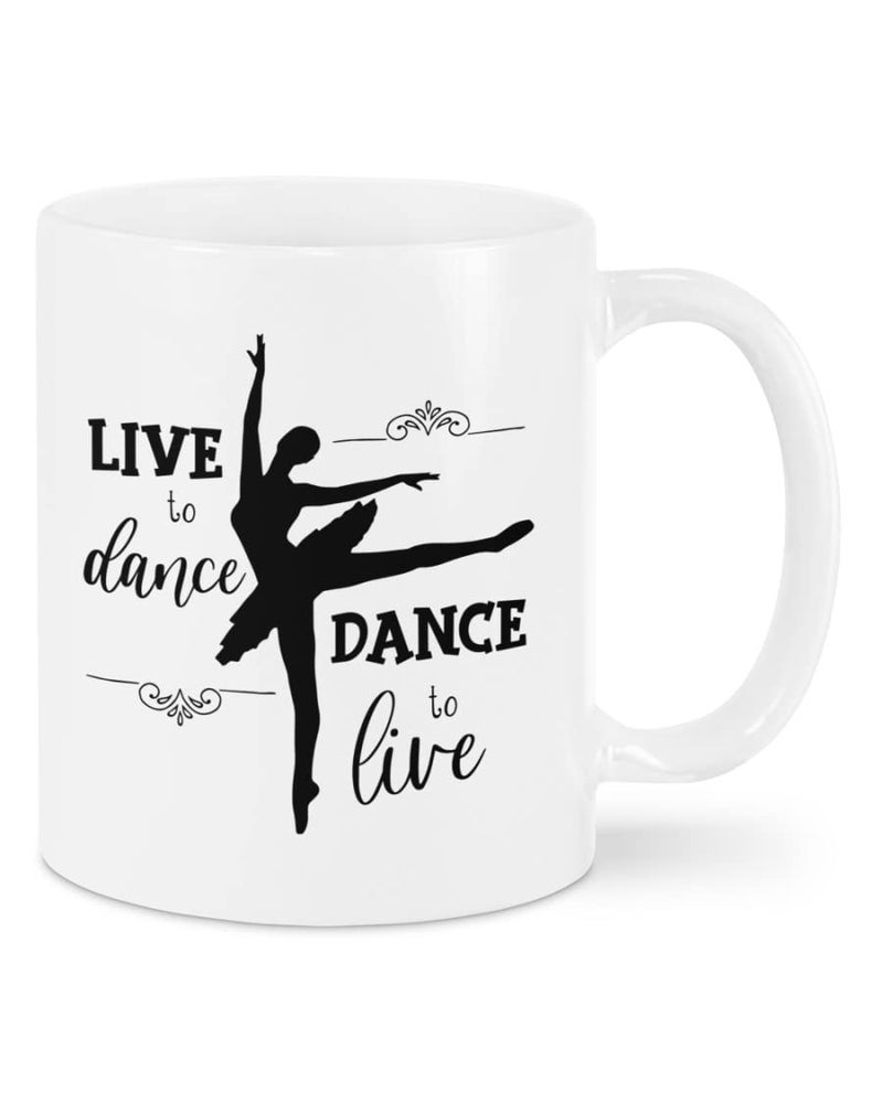 APSRA Coffee Mug for Woman Ballet Dancer Ballerina from Boyfriend Him Ballet Gifts Live and Dance Ballet Every Day White Ceramic Cup 11 15oz Tea Cup Gifts for Women Girly Friends On Birthday