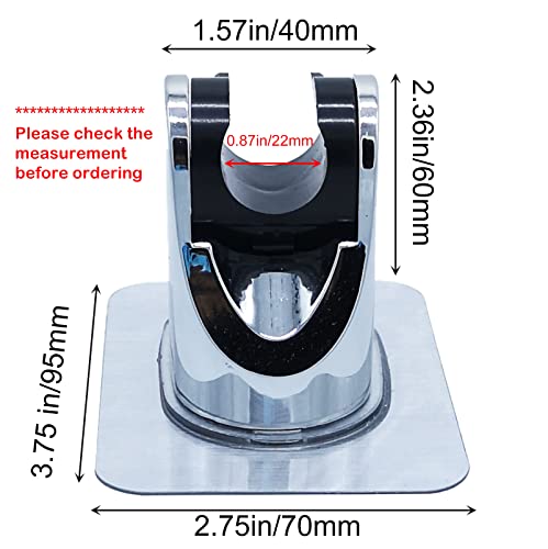 Lofekea Strong Adhesive and Waterproof Shower Head Holder, Adjustable Handheld Shower Holder Wall Mount Shower Bracket (Silver - 1 Pack) - Image 5