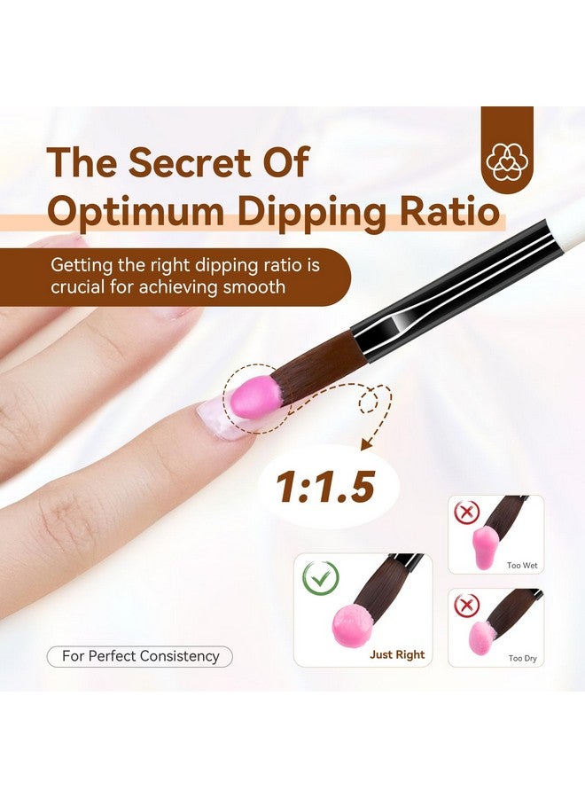 Saviland 3pcs Acrylic Nail Brush Set, Size 8/10/14 Kolinsky Acrylic Nail Brushes for Acrylic Application, Acrylic Powder Nail Art Extension with Black & White Handle for Beginner & Professional - Image 5