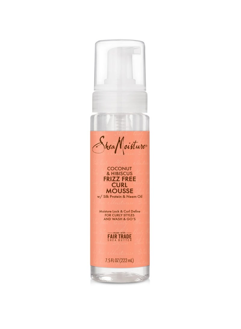 SheaMoisture Coconut And Hibiscus Styling Mousse With Shea Butter 222ml - Image 1