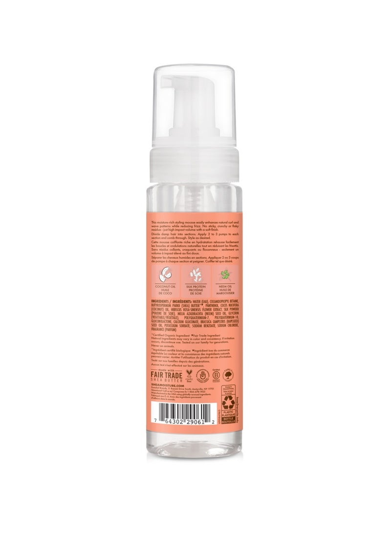 SheaMoisture Coconut And Hibiscus Styling Mousse With Shea Butter 222ml - Image 2