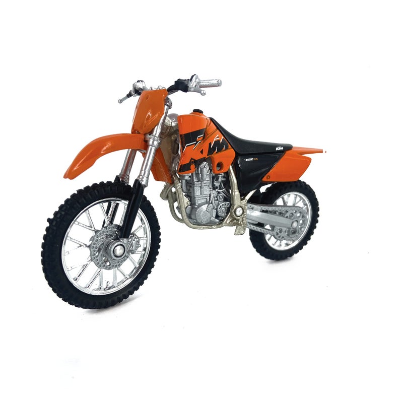 Welly Die Cast Motorcycle Orange KTM 450 SX Racing, 1:18 Scale for Unisex Adult - Image 1