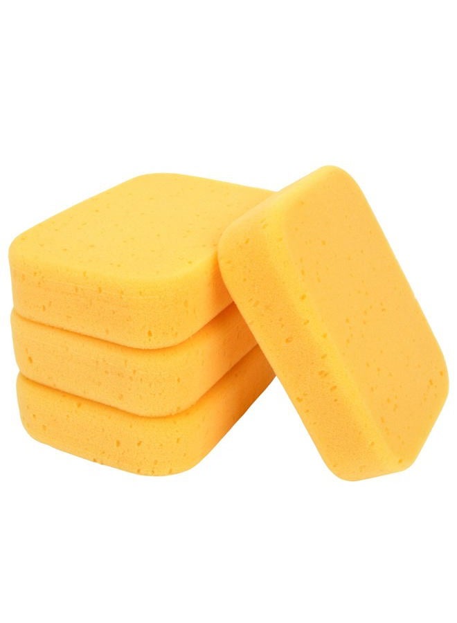 Rainflow 4PCS Large Car Wash Sponge – Sponges for Cleaning Extra Thick High-Density Pottery Pponges, Scratch-Free, Super Absorbent, Reusable for Auto Detailing, Waxing, and Cleaning - Image 1