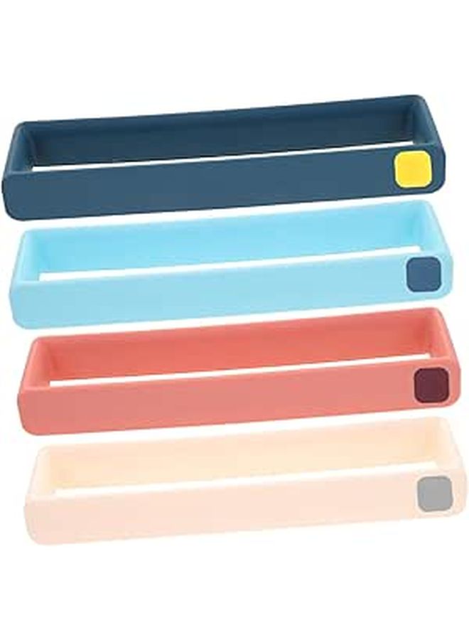 4Pcs Adhesive Wall Mounted Slipper Rack Space Saving Shoe Storage Shelf White - Image 1
