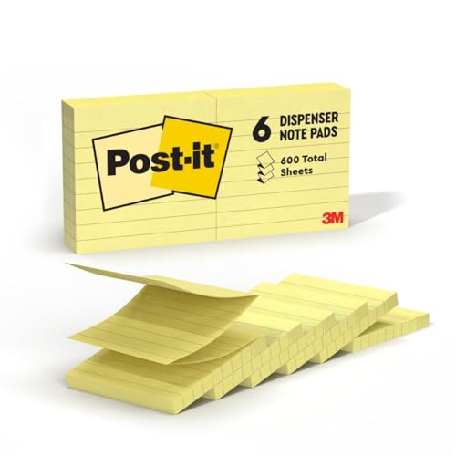 Post It Post-it Dispenser Pop-up Notes, 3x3 in, 6 Pads, Canary Yellow, Clean Removal, Recyclable - Image 1