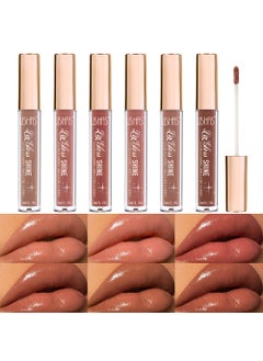 Ushas USHAS 6pcs Lip Gloss set  HighShine Gloss for Fuller NonSticky Lip Tint Longwear Weightless Lip Plumper Gloss Shimmery Glosses for Women makeup set Set 2 0712 Pack of 1 