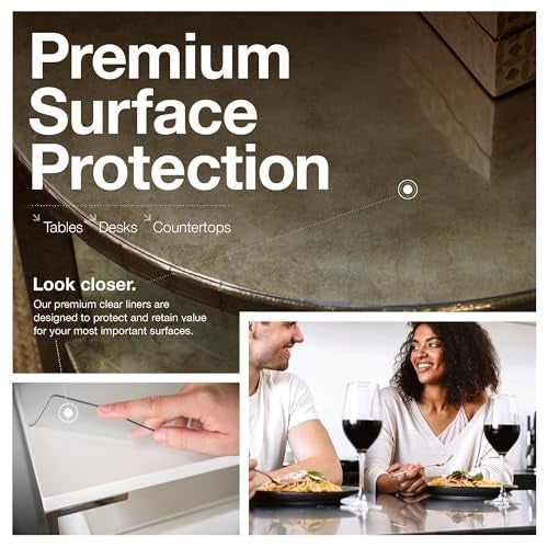 ExactMade - Clear Table Protector, USA Made, Safe, 17 x 22 Inch, 2mm Thick Ultra Smooth Vinyl, Clear Table Mat for Bedroom Dresser, Table Cover Protector for TV Stand - Image 3