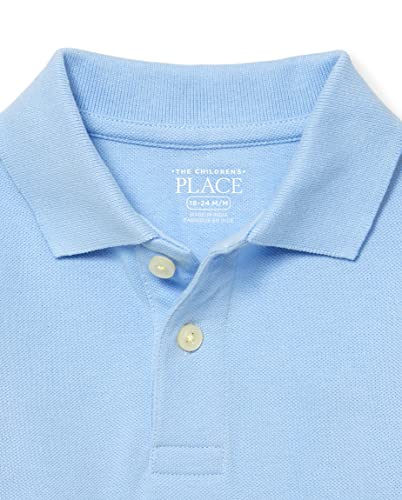 The Children's Place Baby Boys and Toddler Boys Short Sleeve Pique Polo, Brook, 6-9 MONTHS - Image 2