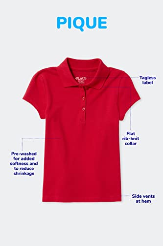 The Children's Place Baby Boys and Toddler Boys Short Sleeve Pique Polo, Brook, 6-9 MONTHS - Image 5