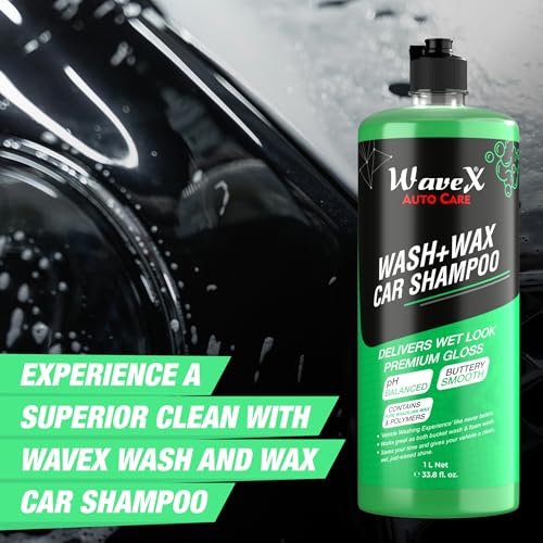 Wavex Wash and Wax Car Shampoo 500ml Gives Wet Look Shine,Buttery Smooth Feel, pH Neutral - Leaves no Water Spots - Image 2