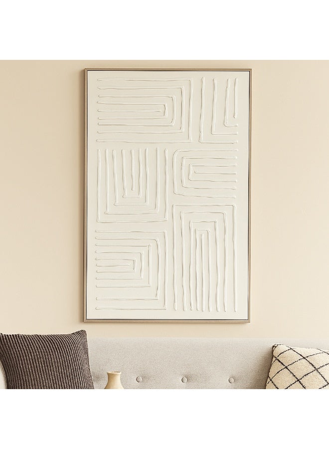 Modern wall art with a raised abstract geometric design - Image 1