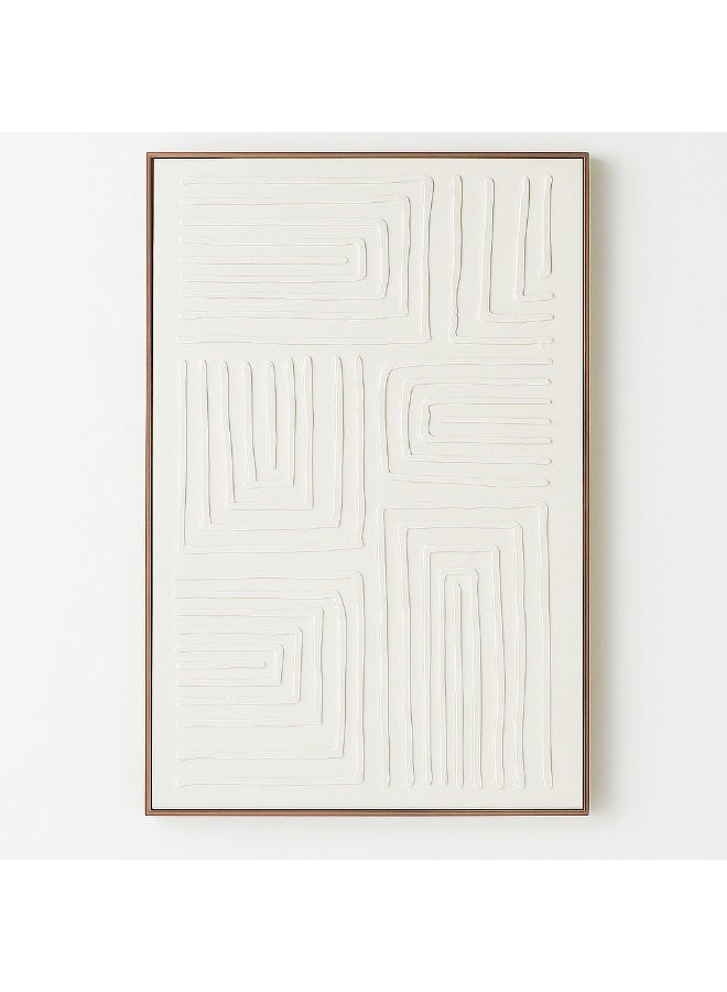 Modern wall art with a raised abstract geometric design - Image 4