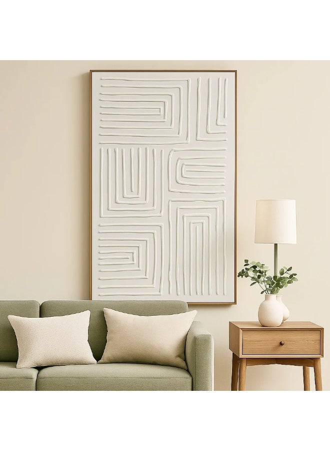 Modern wall art with a raised abstract geometric design - Image 3