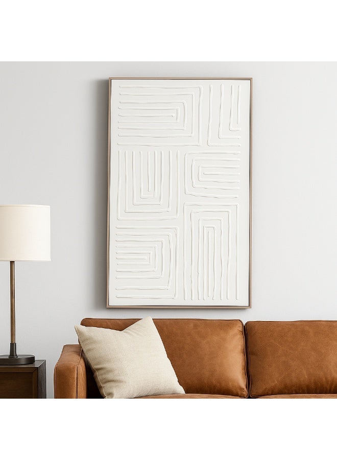 Modern wall art with a raised abstract geometric design - Image 2