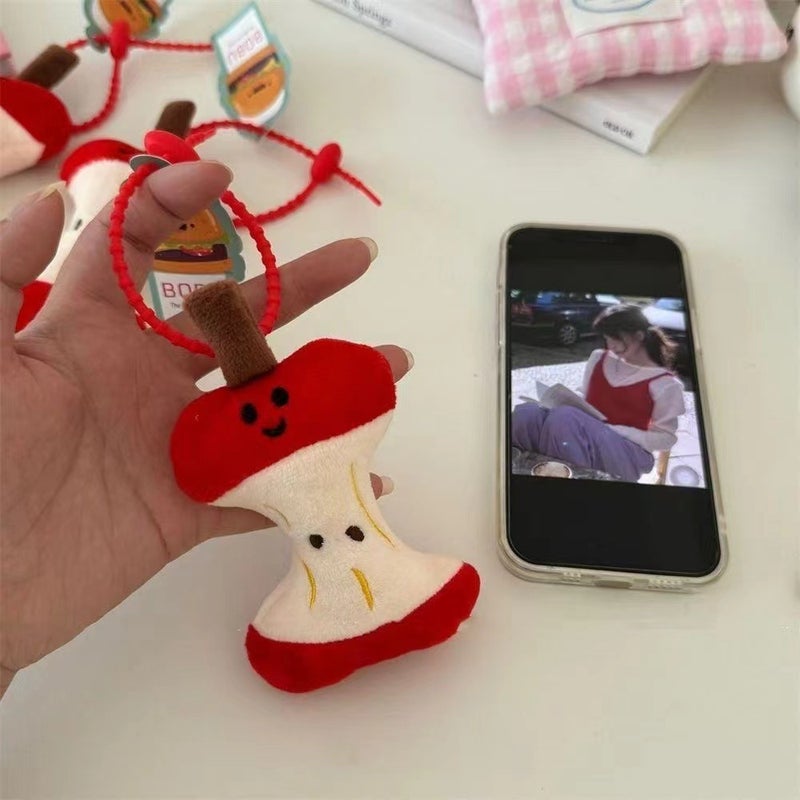 Creative Apple Core Plush Key Chain - Image 3