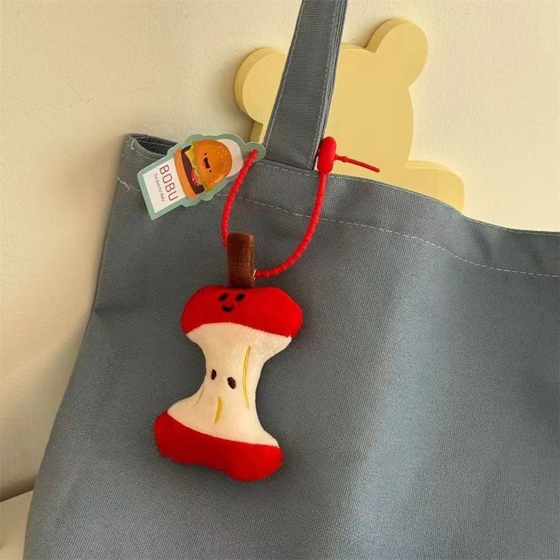 Creative Apple Core Plush Key Chain - Image 1