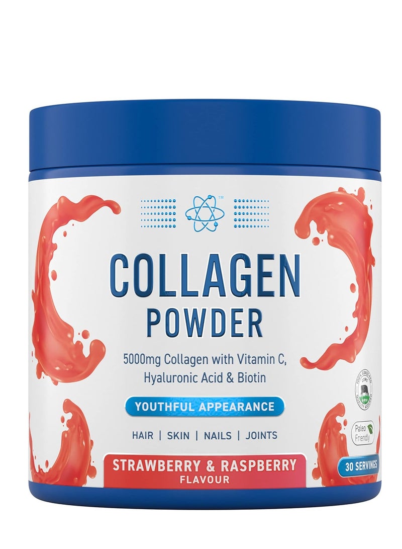 Applied Nutrition Marine Collagen 165g (Strawberry Raspberry) – Premium Hydrolyzed Peptides for Skin, Hair, Nails & Joint Health  - Image 1