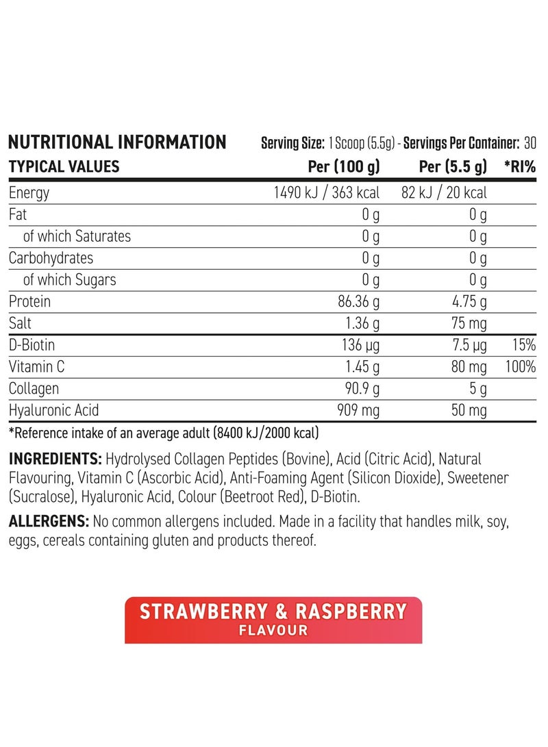 Applied Nutrition Marine Collagen 165g (Strawberry Raspberry) – Premium Hydrolyzed Peptides for Skin, Hair, Nails & Joint Health  - Image 4