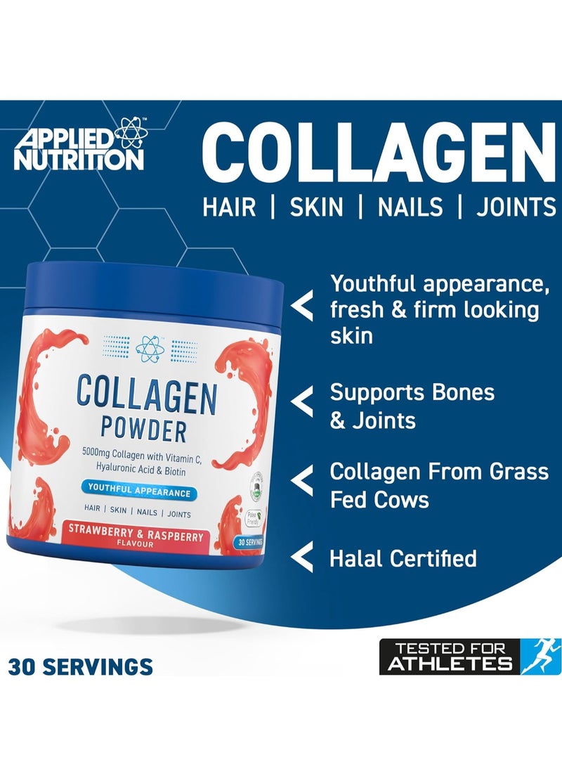 Applied Nutrition Marine Collagen 165g (Strawberry Raspberry) – Premium Hydrolyzed Peptides for Skin, Hair, Nails & Joint Health  - Image 2