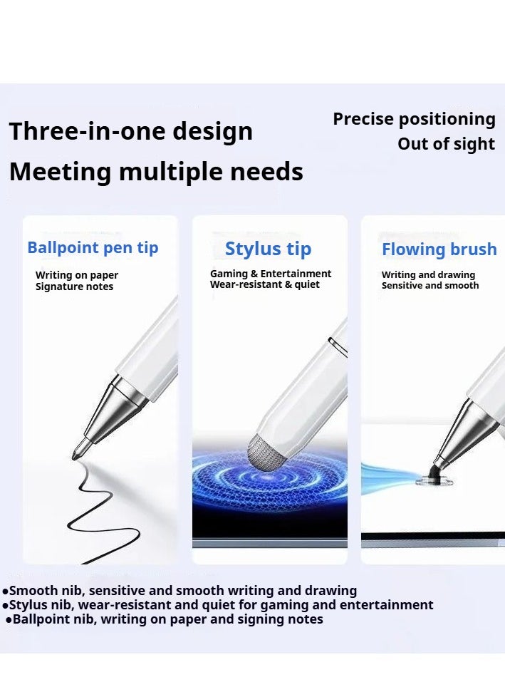 Generic - 3-in-1 Touch Suction Touch Screen Stylus Stylus Pen High sensitivity and precision capacitive stylus For iPhone iPad Pro Tablet Mobile Phone Samsung Galaxy PC - Image 1