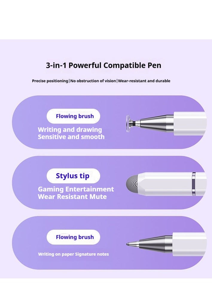 Generic - 3-in-1 Touch Suction Touch Screen Stylus Stylus Pen High sensitivity and precision capacitive stylus For iPhone iPad Pro Tablet Mobile Phone Samsung Galaxy PC - Image 1