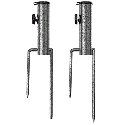 weallbuy Beach Umbrella Sand Anchor Portable Umbrella Metal Stand with Anchor for PatioBeachParasolGardenFishing Adjustable Holder Stand for 0912 Inch Umbrella 1