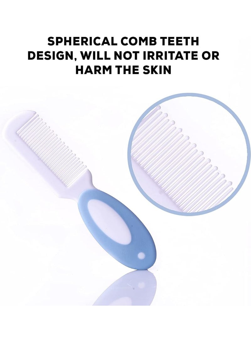 Chicco Baby Goat Hair Brush and Comb Set for Newborn Infant Toddler Hair Care Soft Natural Bristle Baby Grooming Kit Soft Baby Hair Brush and Comb for Cradle Cap Scalp Massage Newborn Hair Grooming and Sensitive Scalp Care - Blue - Image 3