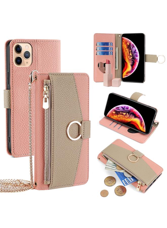 Zaboon Case For iPhone 11 Pro Max Crossbody Litchi Texture Leather Phone Case - Image 1