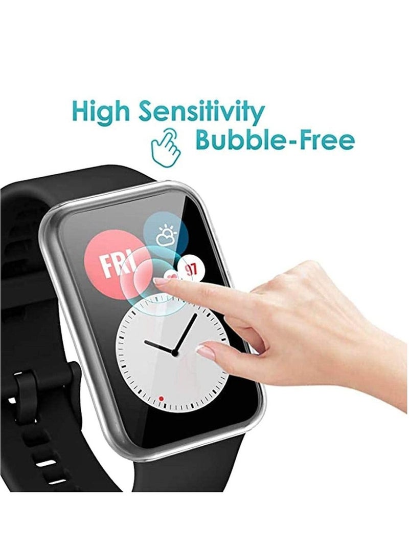 Full Cover Case Protector Compatible with Huawei Fit Watch TPU case protector (Clear) - Image 2