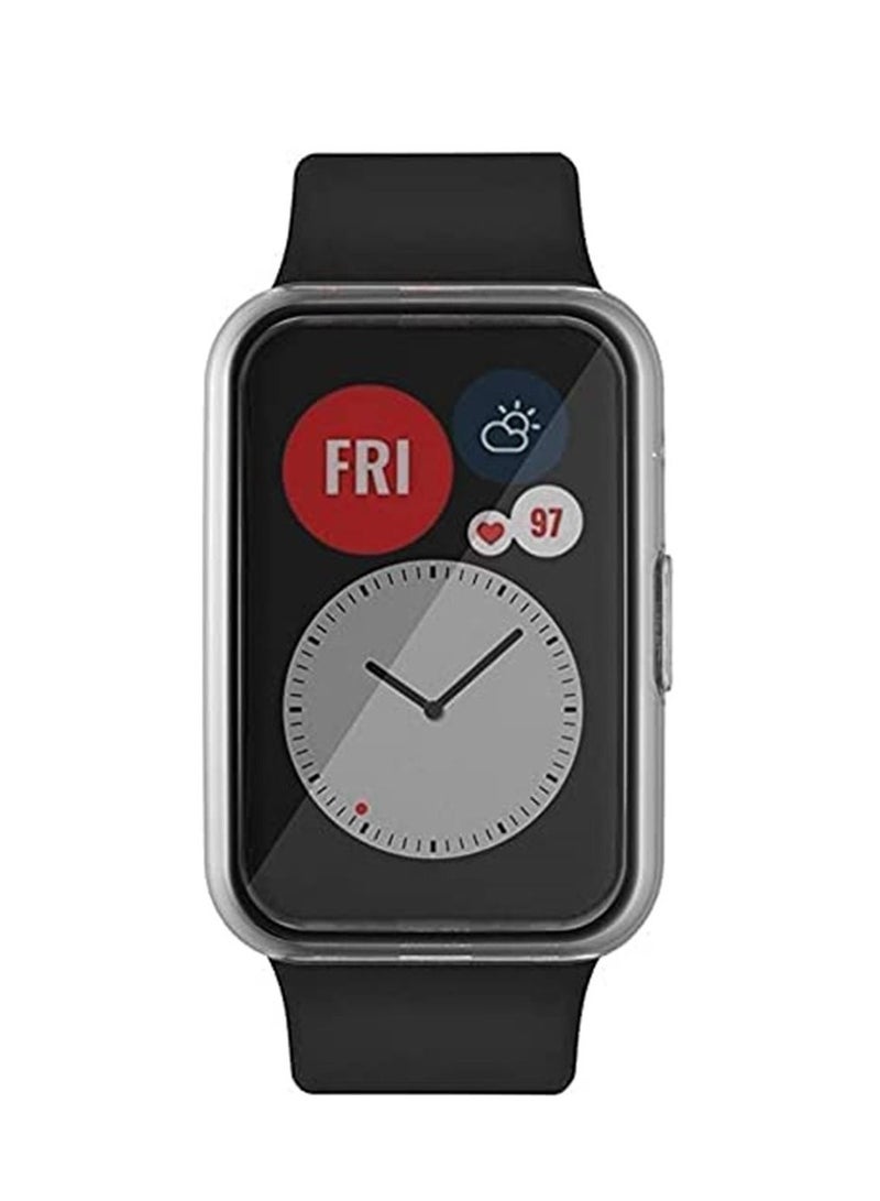 Full Cover Case Protector Compatible with Huawei Fit Watch TPU case protector (Clear) - Image 5