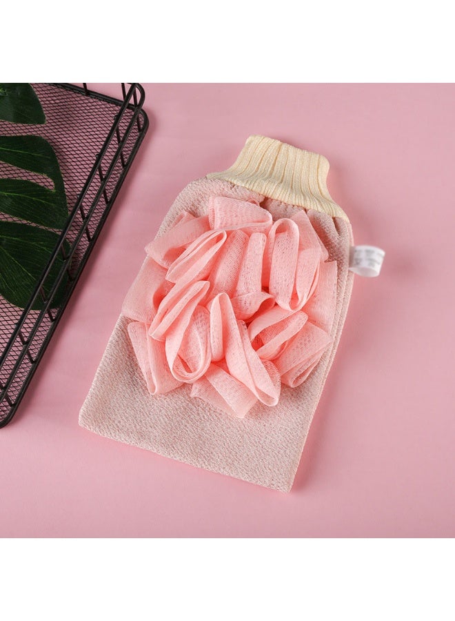 3 pcs Bath Gloves Deep Exfoliating Mitts for Shower,Shower Glove with Flower Bath Ball - Image 4