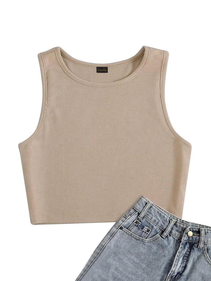 Toochki Tops for Women Crop Top for Women's Tank Activewear Tee Sports Western Casual Cotton Camisole - Image 1