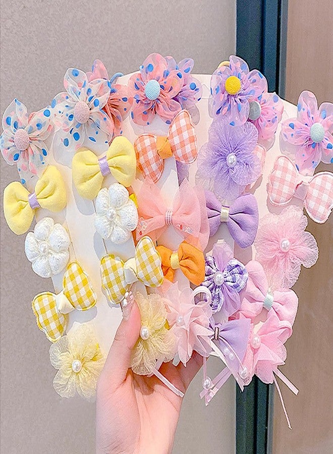 IPEWOEF 40pcs Mini Hair Bows with Bows - Tiny Small Flower Hair Clips for Baby Girls - Image 1