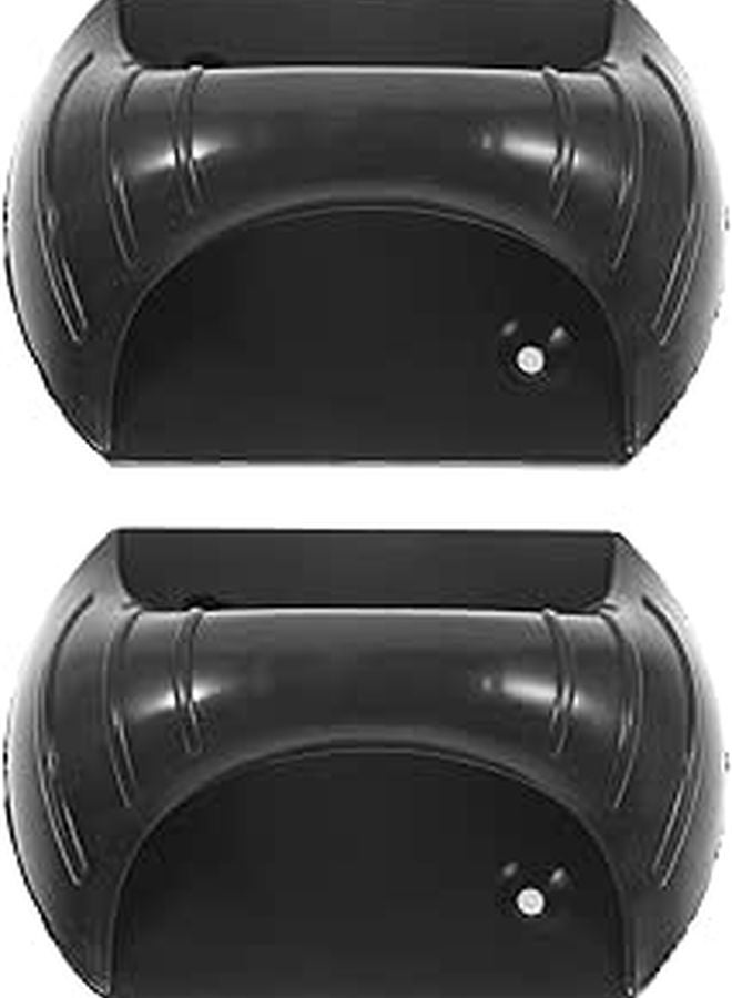 Black Suction Cup Cabinet Door Pull Handles 2 Pack For Glass Doors And Drawers - Image 1