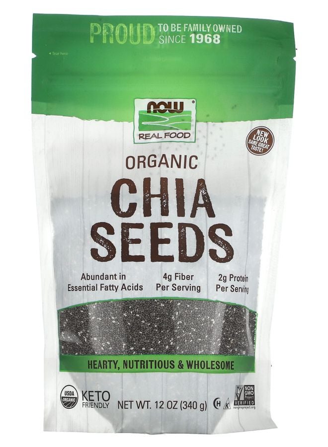now Real Food Organic Chia Seeds 12 oz (340 g)