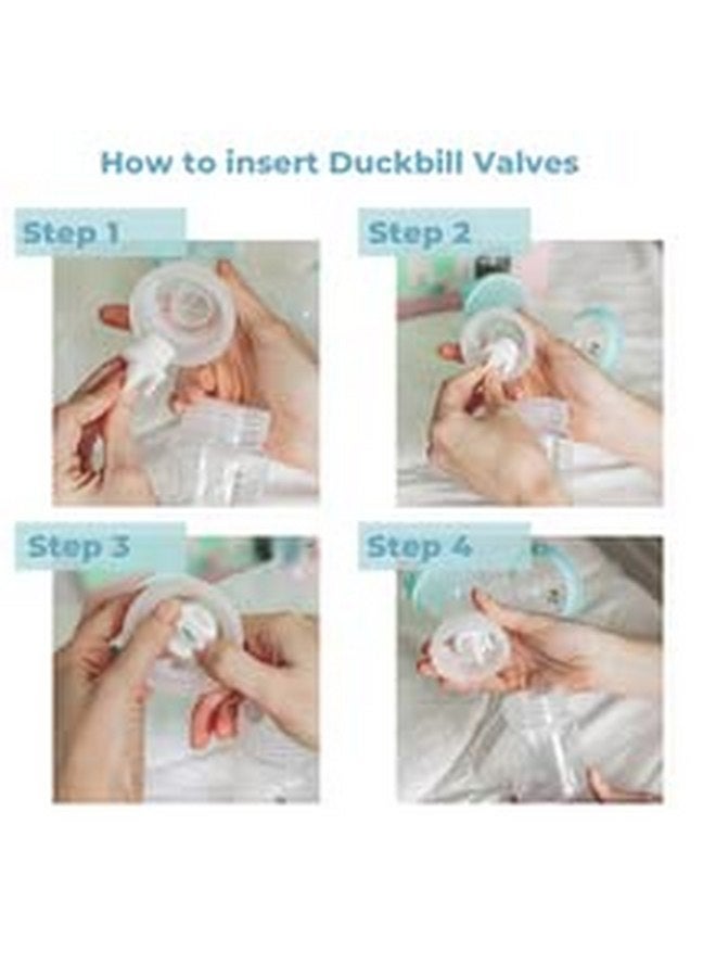 Zomee Replacement Duckbill Valve Set Compatible with Zomee Z1 Z2 Pumps | Increase Suction Power | BPA Free - Image 1