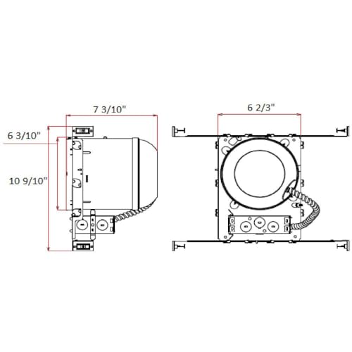 Design House 519512 Recessed New Construction Housing 6", Galvanized Steel - Image 2