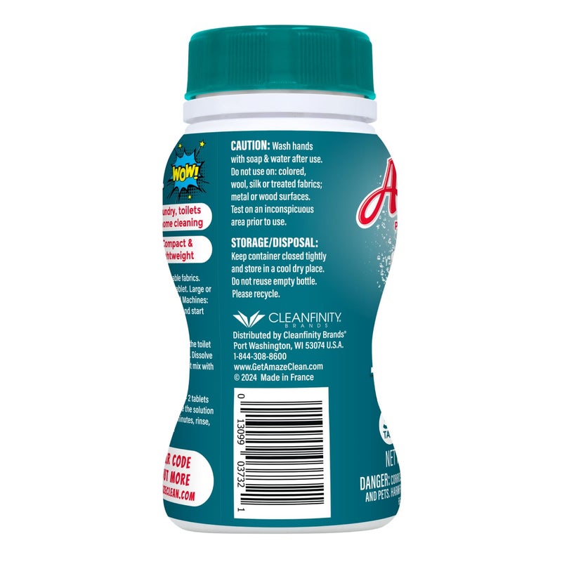 AMAZE Ultra Concentrated Bleach Tablets [32 tablets] - Meadow Scent - for Laundry, Toilet, and Multipurpose Home Cleaning. No Splash Liquid Bleach Alternative - Image 4