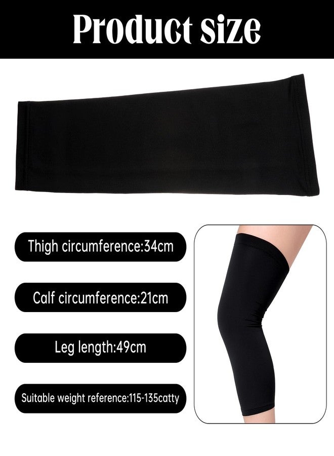 ElevateTech Knee Brace Undersleeve, long knee compression sleeve Knee Support for Women and Men cooling Protective Liner Shields Suitable sports running basketball gym (Black) - Image 2