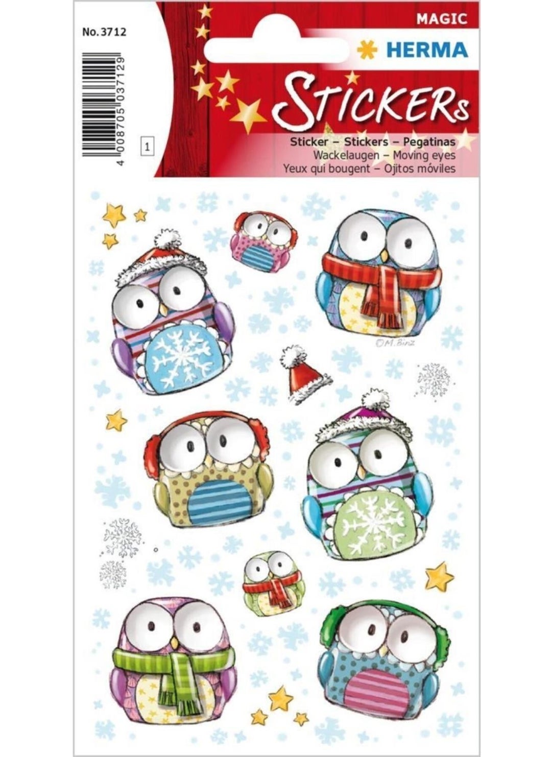Herma - Magic Sticker Playing Eye Cute Owls - Image 1