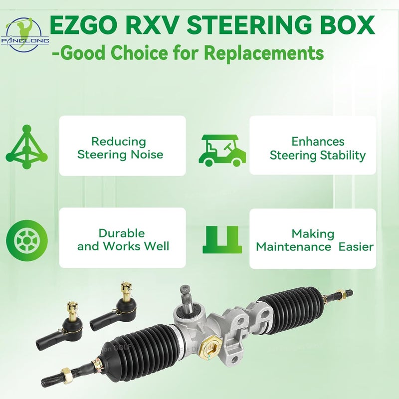 Panglong EZGO RXV Steering Rack Assembly with Ball Joints and Latches - Image 3
