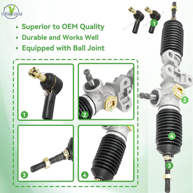 Panglong EZGO RXV Steering Rack Assembly with Ball Joints and Latches - Image 4
