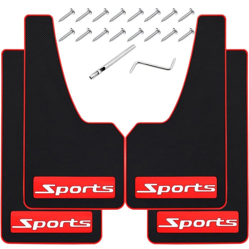 4Pcs Car Mud Flaps Universal Fit Fender Splash Guards No Collision Rubber Mud Flaps for Car SUV