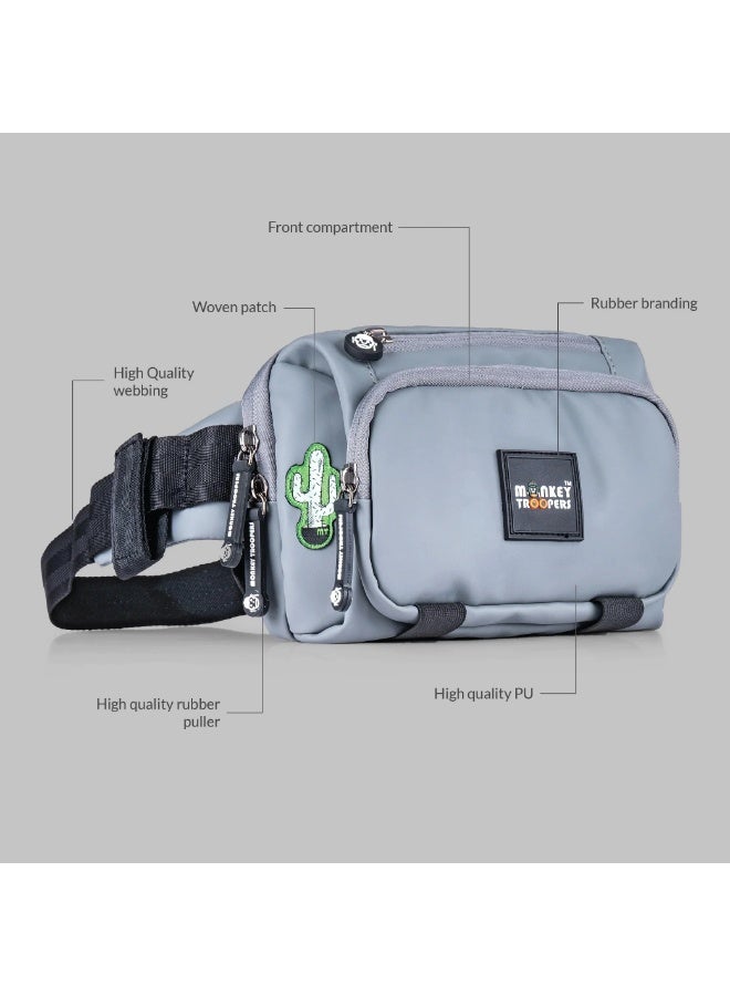 مونكي تروبرز حقيبة خصر مغناطيسية سبـي، قابلة للتثبيت على خزان الدراجة، مزودة بغطاء شفاف يعمل باللمس، مناسبة للسفر وركوب الدراجات للرجال، باللون الرمادي - Image 3
