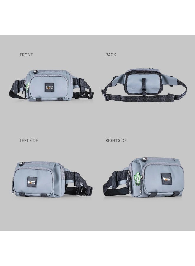 مونكي تروبرز حقيبة خصر مغناطيسية سبـي، قابلة للتثبيت على خزان الدراجة، مزودة بغطاء شفاف يعمل باللمس، مناسبة للسفر وركوب الدراجات للرجال، باللون الرمادي - Image 4