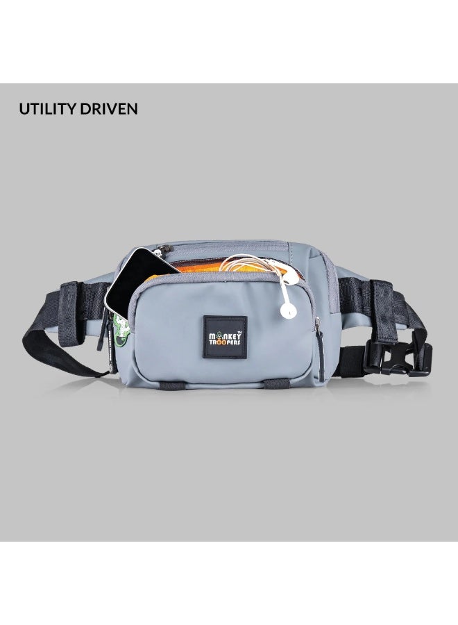 مونكي تروبرز حقيبة خصر مغناطيسية سبـي، قابلة للتثبيت على خزان الدراجة، مزودة بغطاء شفاف يعمل باللمس، مناسبة للسفر وركوب الدراجات للرجال، باللون الرمادي - Image 5