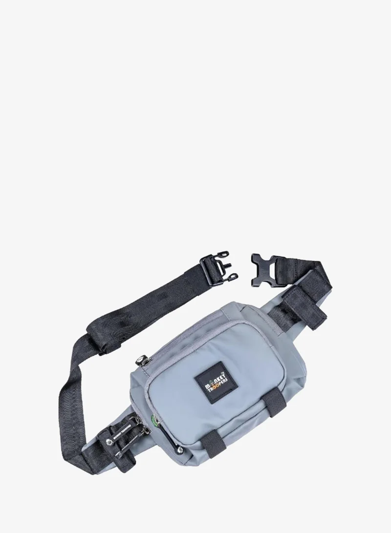 Monkey Troopers Monkey Troopers Grey Spee Waist Bag with Magnetic Tank Mount for Men Women Motorcycle with Zipper Pockets Travel Running Cycling Gym and Outdoor Activities