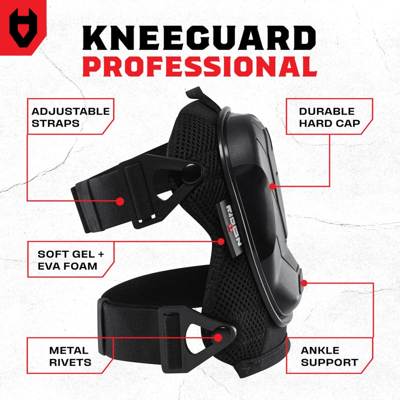 NoCry Professional Construction Knee Pads for Men and Women with Non-Slip Heavy Duty Cap and Ankle Support â€” Thick Foam and Gel Cushioning â€” Reinforced, Adjustable Straps and Military Grade Rivets - Image 2