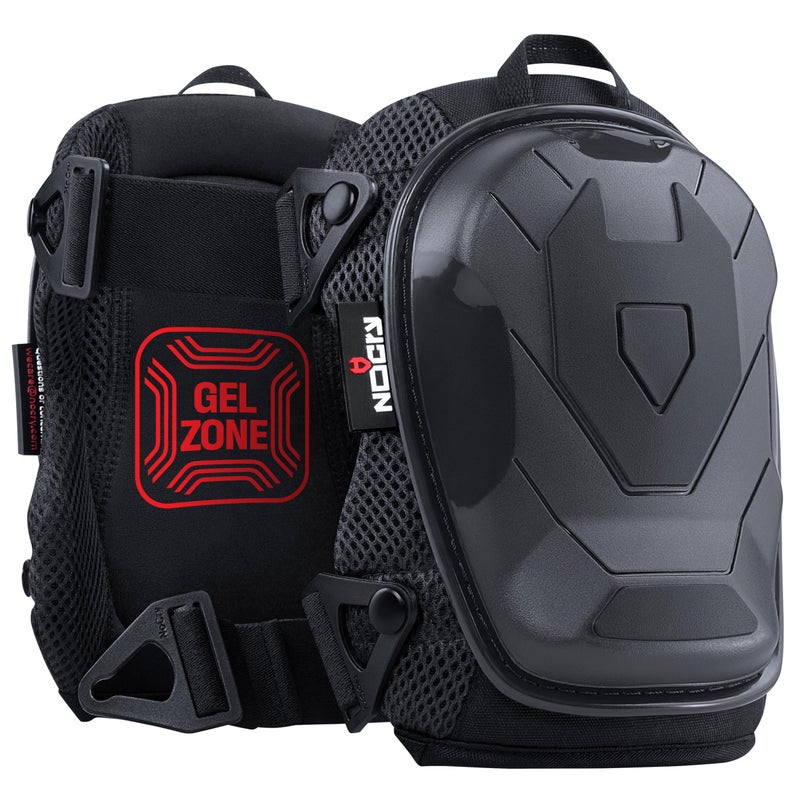 NoCry Professional Construction Knee Pads for Men and Women with Non-Slip Heavy Duty Cap and Ankle Support â€” Thick Foam and Gel Cushioning â€” Reinforced, Adjustable Straps and Military Grade Rivets - Image 1